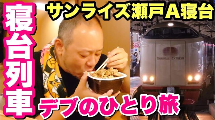 【ひとり旅】まるでホテル！日本で唯一の寝台列車で深夜飯を食らう！【サンライズ瀬戸】【シングルデラックス】