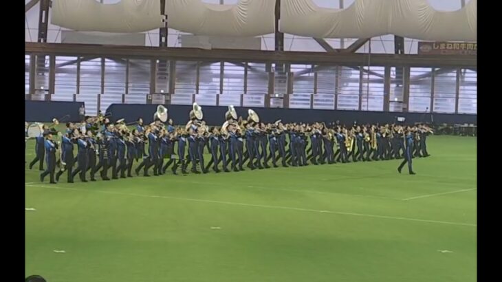 出雲高等学校吹奏楽部マーチング演奏 横一列マーチングの見せ所が完璧 ブラボーお姉さんも最高