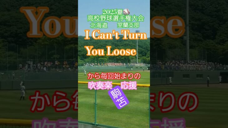 駒大苫小牧高校吹奏楽局 アイ・キャント・ターン・ユー・ルースからの～♪ #吹奏楽 #高校野球 #高校野球応援