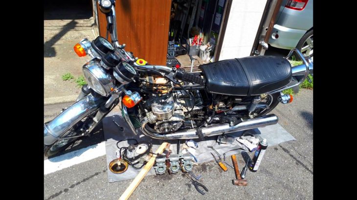 【SUZUKIGT750】ヤフオクバイクレストア#gt750 #旧車 #チャンバー #2stroke#【削除覚悟】