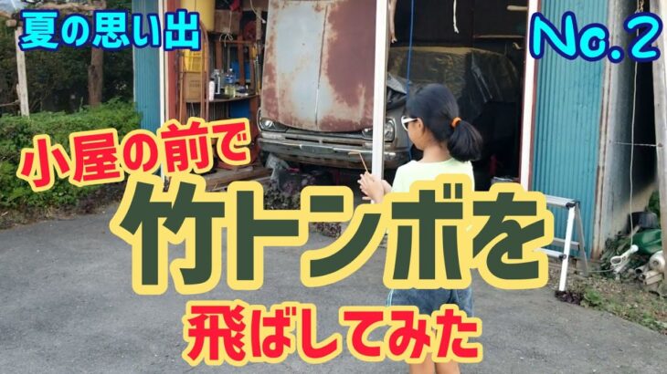 【No.2ハコスカと田舎暮らし】夏の思い出編　娘と竹トンボを飛ばしてみた　ハコスカ　旧車　レストア　