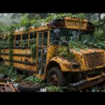 廃墟で朽ちたスクールバスを完全修復｜AI自動車レストアの全工程