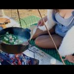 【キャンプ女子】極寒のキャンプ場でもつ鍋を作るソロキャンプ女子