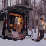 -5℃の雪の中、はじめての車中泊。軽自動車だけでソロキャンプ|First snow car camping