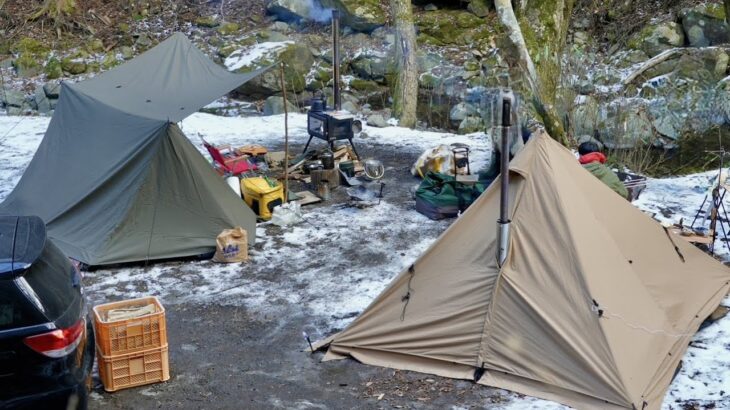 【薪ストーブ】歴40年キャンパーがおすすめするテントで無骨キャンプ🏕冬キャンプ道具紹介
