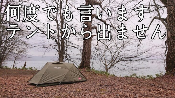 【ソロキャンプ】出たくても出られない！だったらテントの中で楽しみます。【コールマンツーリングドームLX】【秋田県】