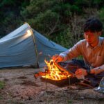 川の流れる森でミニマムなソロキャンプ