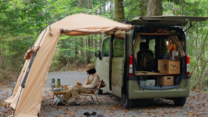 山奥で￼軽自動車と車中泊ソロキャンプ。最近の私について。|minivan solo camping