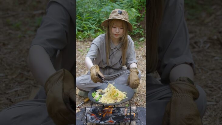 【キャンプ飯】海鮮塩レモン焼きそば🍋