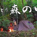 【ソロキャンプ野営女子】手つかずの森でニンジャテント泊、飯盒料理と手作り餃子
