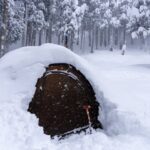 吹雪のソロキャンプ|ホットテントは雪で隠れました