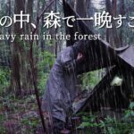 軍幕でソロキャンプ｜大雨のなか雨漏りしながら夜を過ごす｜雨のリラックス効果｜ラムチョップステーキ｜野営ブッシュクラフト｜NNF