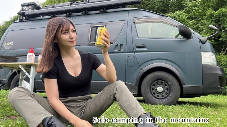 女ひとり北海道の山奥でソロキャンプ…奇跡の遭遇で思わぬハプニング/solo camping