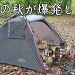 【ソロキャンプ】食べ過ぎた事を「食欲の秋」と言う男！寝るまで食べ続け朝も爆食しました。【ジョンソン汁】【早朝ホルモン定食】