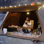 【50代女子？ソロキャンプ】2025年お初ほったらかしキャンプ場＆温泉は最高‼️｜キャンピングカー｜ Solo camping with my dogs, Vlog［57］