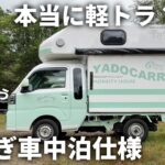 【車中泊】160万円から買える軽トラキャンシェルで車中泊【ヤドキャリー】