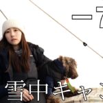 【雪中ソロキャンプ】氷点下-7℃。強風の中、絶景の湖畔でキャンプ｜ASMR