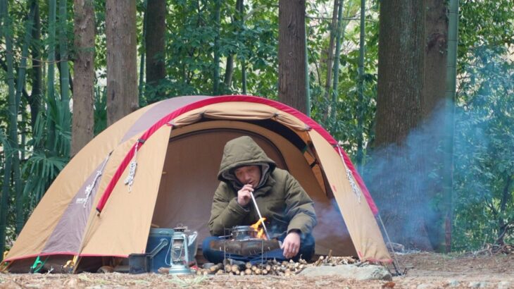 【40代の癒しのソロキャンプ】木々に囲まれて緑と白を楽しむ週末時間