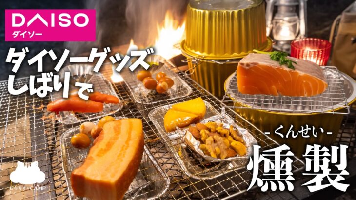 【キャンプ飯】ダイソーグッズしばりで燻製【ソロキャンプ】