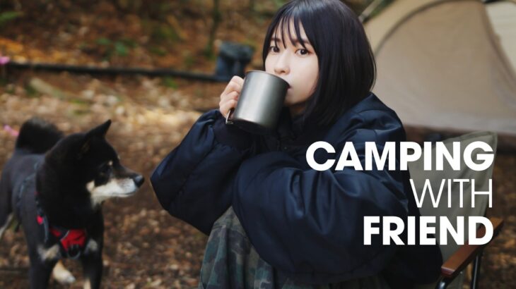【キャンプ女子】秘密基地みたいな森で柴犬とキャンプしたら最高すぎた｜ワカサギ釣りで天ぷら