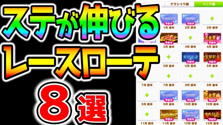 【ウマ娘2】ステが伸びるレースローテ８選！称号ボーナスを軽視してはいけない！レースローテーション解説！【のっちんTV ウマ娘プリティーダービー うまむすめ 新シナリオ】