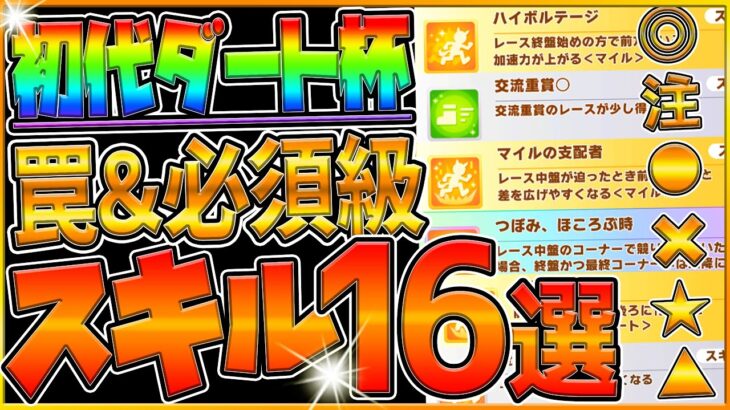 【ウマ娘】初代ダート杯”必須級＆取ってはいけない罠スキル”16選‼早速活躍するあのスキルや必須加速,重要な速度について解説！脚質別の継承スキルも紹介！/かしわ記念【8月チャンピオンズミーティング】