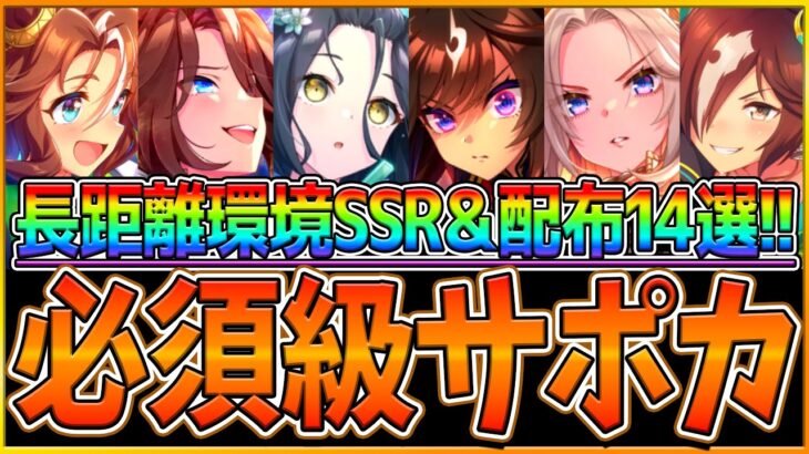 【ウマ娘】育成する前に!!”長距離LOH”必須級サポカを全てまとめ解説‼おすすめデッキ編成や採用優先度、因子厳選で使えるSR＆配布まとめ解説！フレ枠でも借りたい/攻略【5月リーグオブヒーローズ】