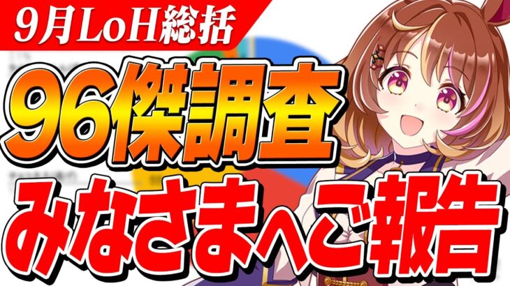 【ウマ娘】逃げ3採用率100％！！極限環境9月LoHの96傑調査まとめ と みなさまへご報告