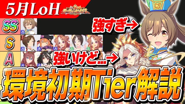 【ウマ娘】一強環境だからこそ過去一難しい！？5月LoH『帝王賞』環境初期Tier解説　キャラ編成/サポカ編成/スキル