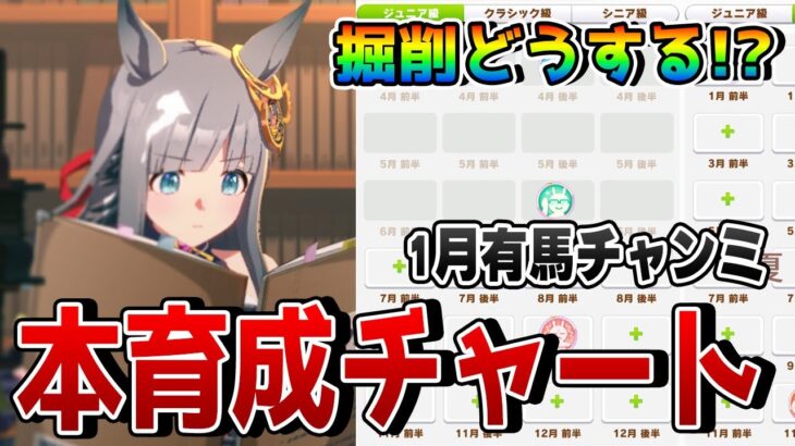 【ウマ娘】1月チャンミ「有馬記念」の本育成用チャートを公開！ スキルPt8000以上を稼ぎつつ、ステータスを盛るための掘削ルートとは！？【1月チャンピオンズミーティングLONG攻略】