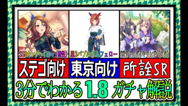 【ゆっくりウマ娘】3分でわかる正月バブルガムフェローガチャ解説動画【biimシステム】