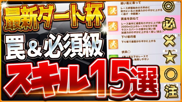 【ウマ娘】最新版ダート杯チャンミ”必須スキル＆取ってはいけない罠スキル”15選‼重要な加速・継承・速度・優先度をこれ一本で全て詳しく紹介！逃先差追/攻略解説【4月デルマー2000ｍ/BCクラシック】