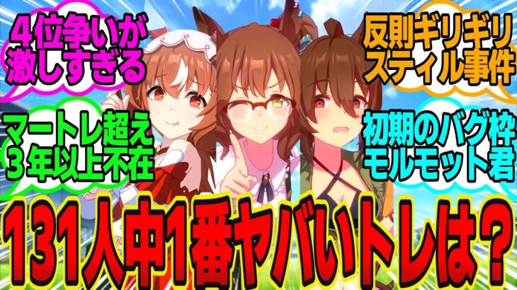 【3狂人】イカれたトレーナーランキングTOP3がここ1年で全く変わらない疑惑？に対してのトレーナーの反応まとめ【ウマ娘反応集・アストンマーチャン・スティル・タキオン】ウマ娘プリティーダービー