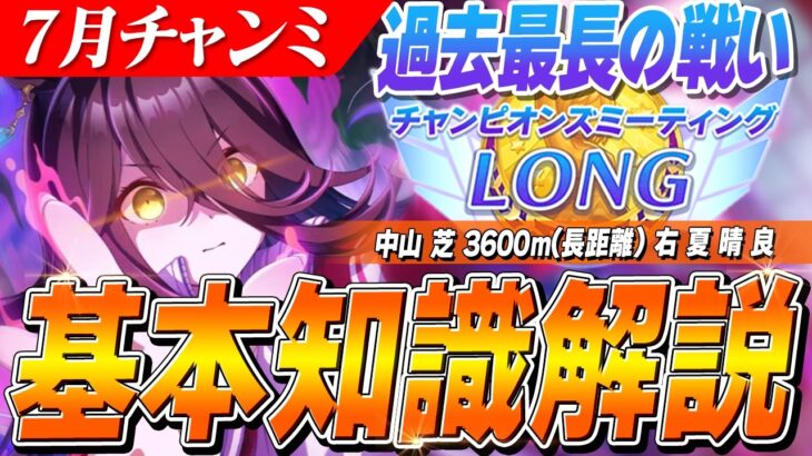 【ウマ娘】花嫁カフェ以外に誰が強い？7月LONGチャンミ基本知識解説　コース解説/有効加速/目標ステータス/因子周回/Tier