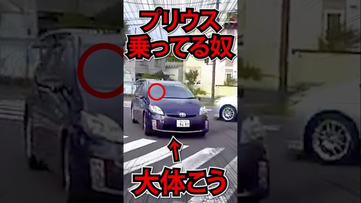 【ドラレコ】プリウス乗ってる奴、大体こう　#shorts #ドラレコ #危険運転 #ヒヤリハット
