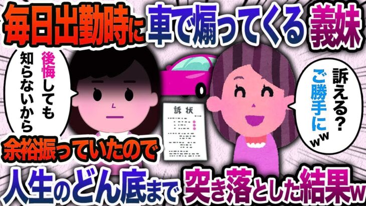 毎朝煽り運転をしてくる義妹「あんたムカつくのよ！悔しかったら訴訟でもしたら？w」→お望み通り本当に訴えるとww【2chスカッと・ゆっくり解説】