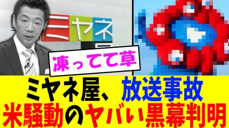 【衝撃】ミヤネ屋、放送事故で米騒動の黒幕判明