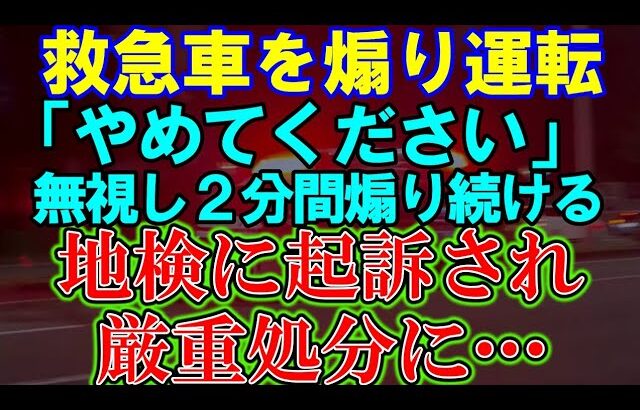 【煽り運転】救急車を煽り運転した男の末路。地検に起訴され厳重処分へ。