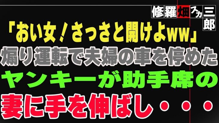 【修羅場】「おい女！さっさと開けよww」煽り運転で夫婦の車を停めたヤンキーが助手席の妻に手を伸ばし・・・