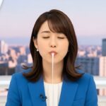 牛乳を噴射し続ける女子アナ #テレビ #放送事故