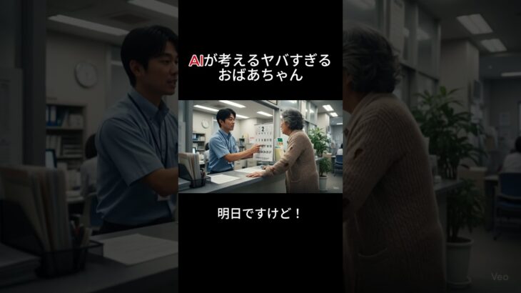 【放送事故】７８歳おばあちゃん、生活保護の面談に遅刻しそうで本気を出した結果www #おばあちゃん #衝撃の結末 #AI #GoogleVeo #Veo #生成AI #AI動画 #コメディ