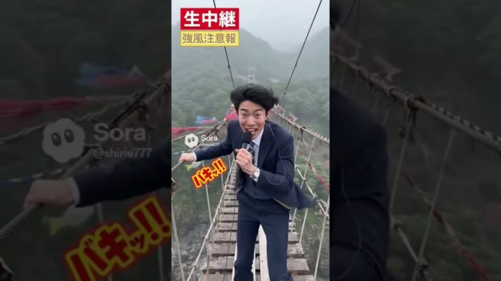 強風より強いメンタル #アナウンサー #放送事故 #面白 #2025 #ハプニング映像