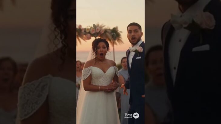 POV You hired a cat as your priest and this happened    【放送事故】結婚式で猫神父が指輪を💍😱  AI #Shorts #cat #funny