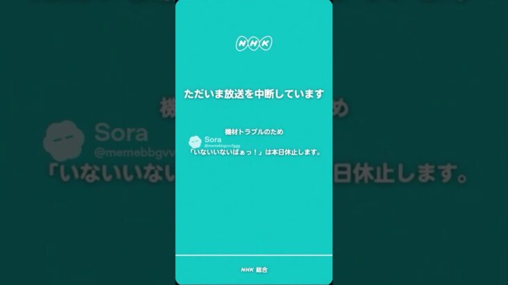NHK放送事故③ #sora2 #NHK #いないいないばあっ ！