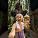 【放送事故】マツタケ狩りのおじいちゃん、背後に映ったものがやばすぎる🐻💦 #aiおじいちゃん #aivlog #shorts