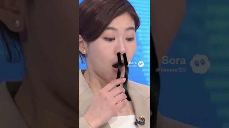 放送事故＆爆笑！女子アナさん毛が生える薬を飲んだら鼻毛が伸びた。sora2【No00910】#女子アナウンサー  #鼻毛